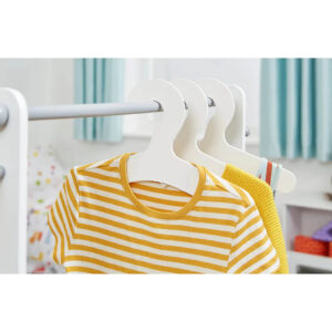 Дървена Стойка за Детски Дрехи, Етажерка с Рафтове – WHITE/GREY TF6203