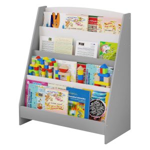 Етажерка за Книжки и Списания, Секция – Бяло и Сиво TF6125