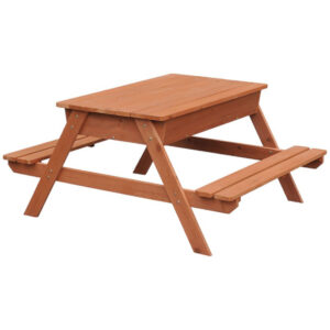 Градински Комплект GINGER HOME, Детска Маса за Пикник и Пясъчник C986