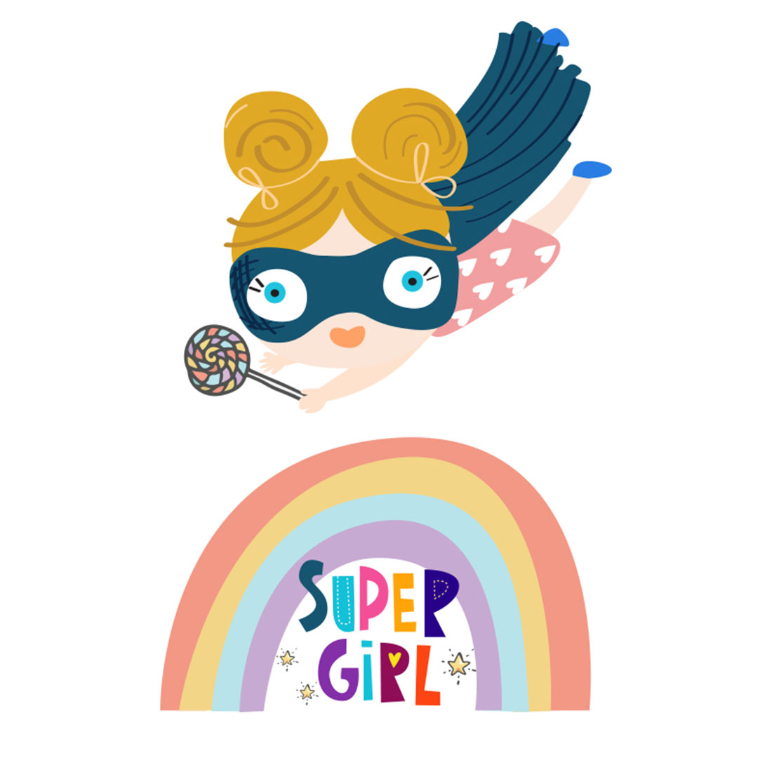 Комплект 2 броя стикери SUPER GIRL за декорация GH-SG-01 - Image 7