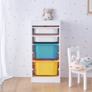 Детски Шкаф, Етажерка за Играчки с 4 Кутии TF6745-2