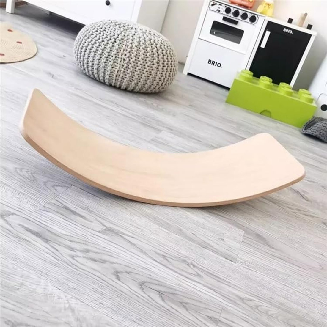 Дървена Дъска за Баланс – Безопасна Играчка за Деца, 82x30x15 см W01D028 - Image 10