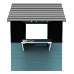 Детска дървена къща за игра с кухня – 110×103×137 см, 2351