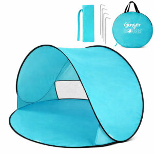 Детска Pop-Up Палатка за Игра с UV Защита 50+ – Кръгла, Лека и Сгъваема, за Плаж и Градина, 150×150×90 см GH-T-02